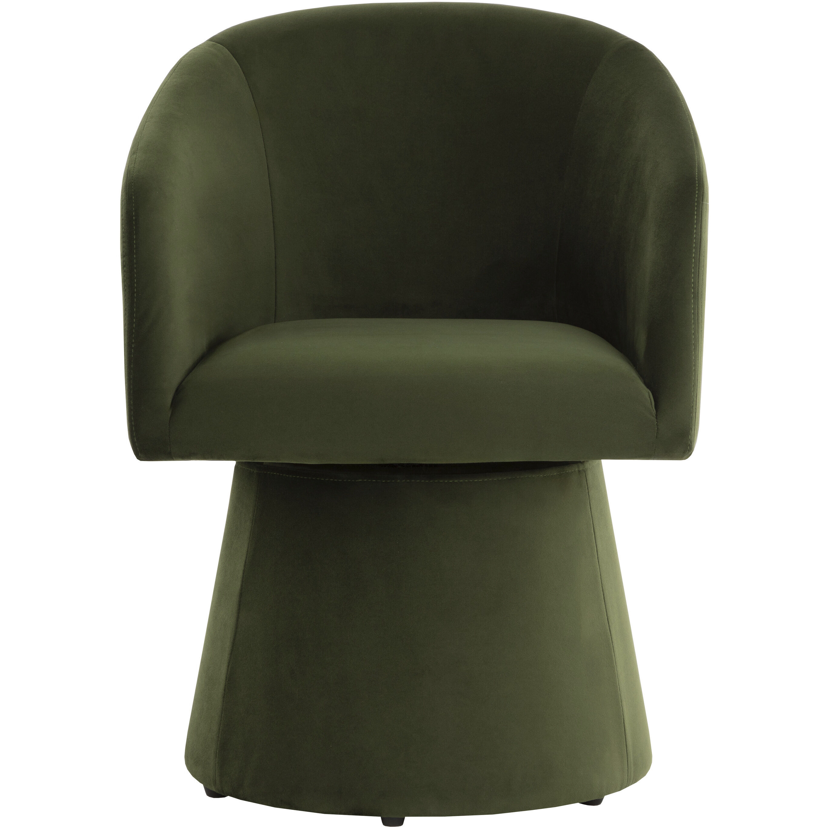 Etta Moss Green Swivel Dining Armchair in Copley Cognac